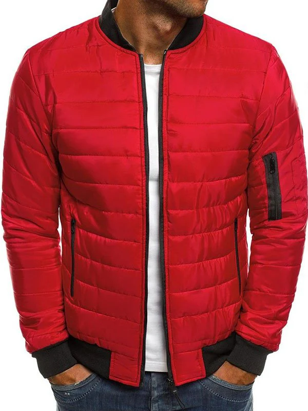 Men's Warm Solid Color Simple Coat - Image 5
