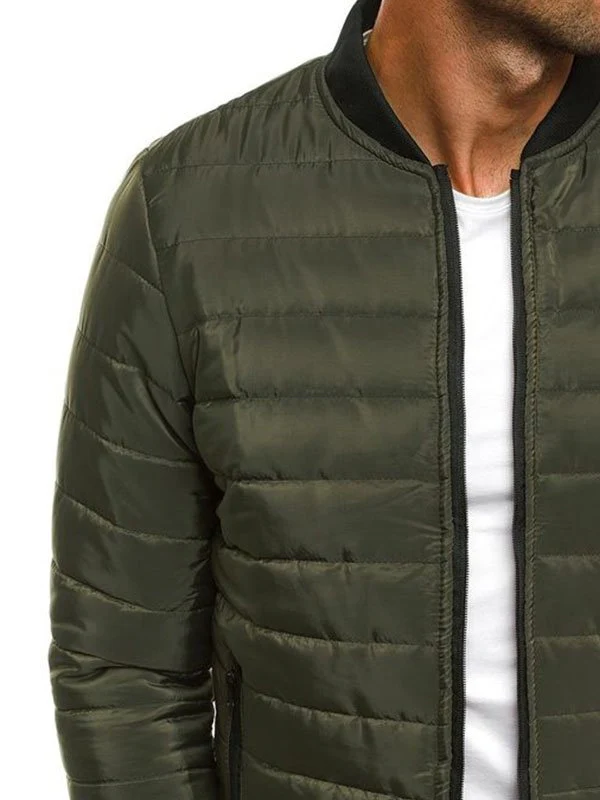 Men's Warm Solid Color Simple Coat - Image 7