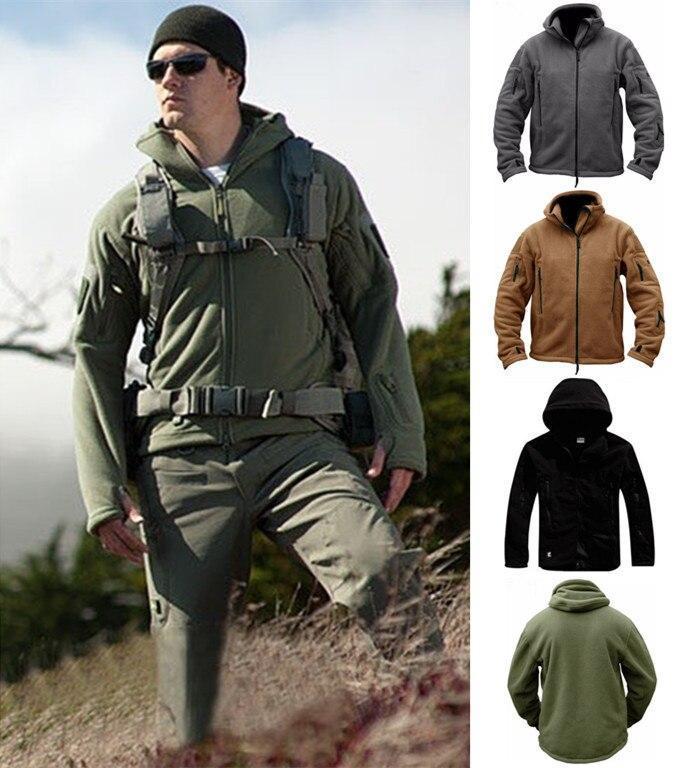 Military Fleece Tactical Jacket Solid Casual Hooded Jacket Army Zipper Coat Outdoor Thermal Ventilation Sports Polar Clothes - Image 6
