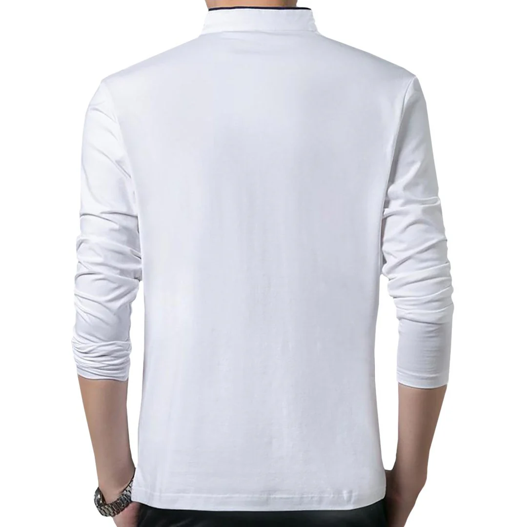 Pologize Logo Business Mandarin Collar Polo Shirt - Image 3