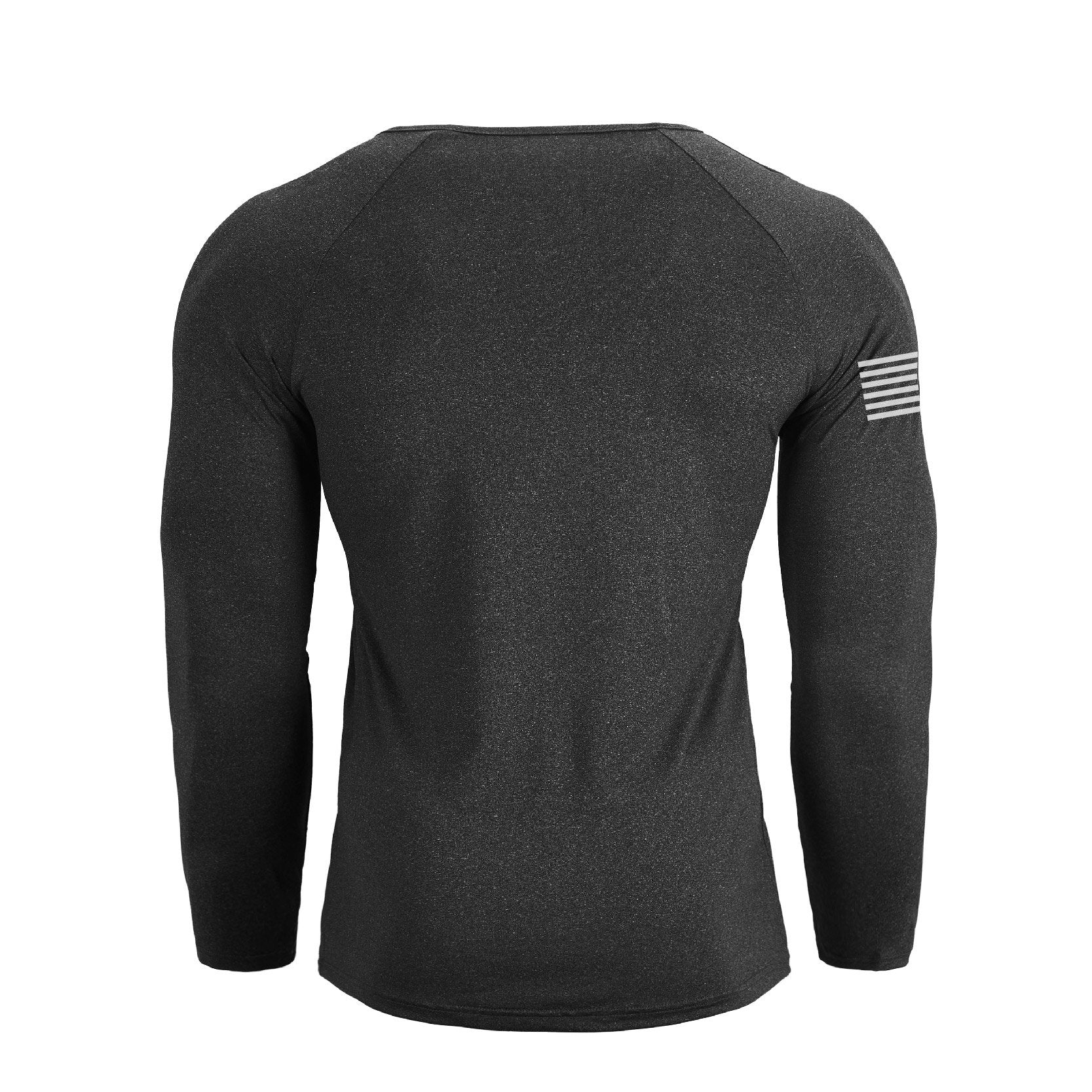 Men's American Flag Regular Fit 1/4 Button V-neck Long Sleeve T-shirts - Image 12