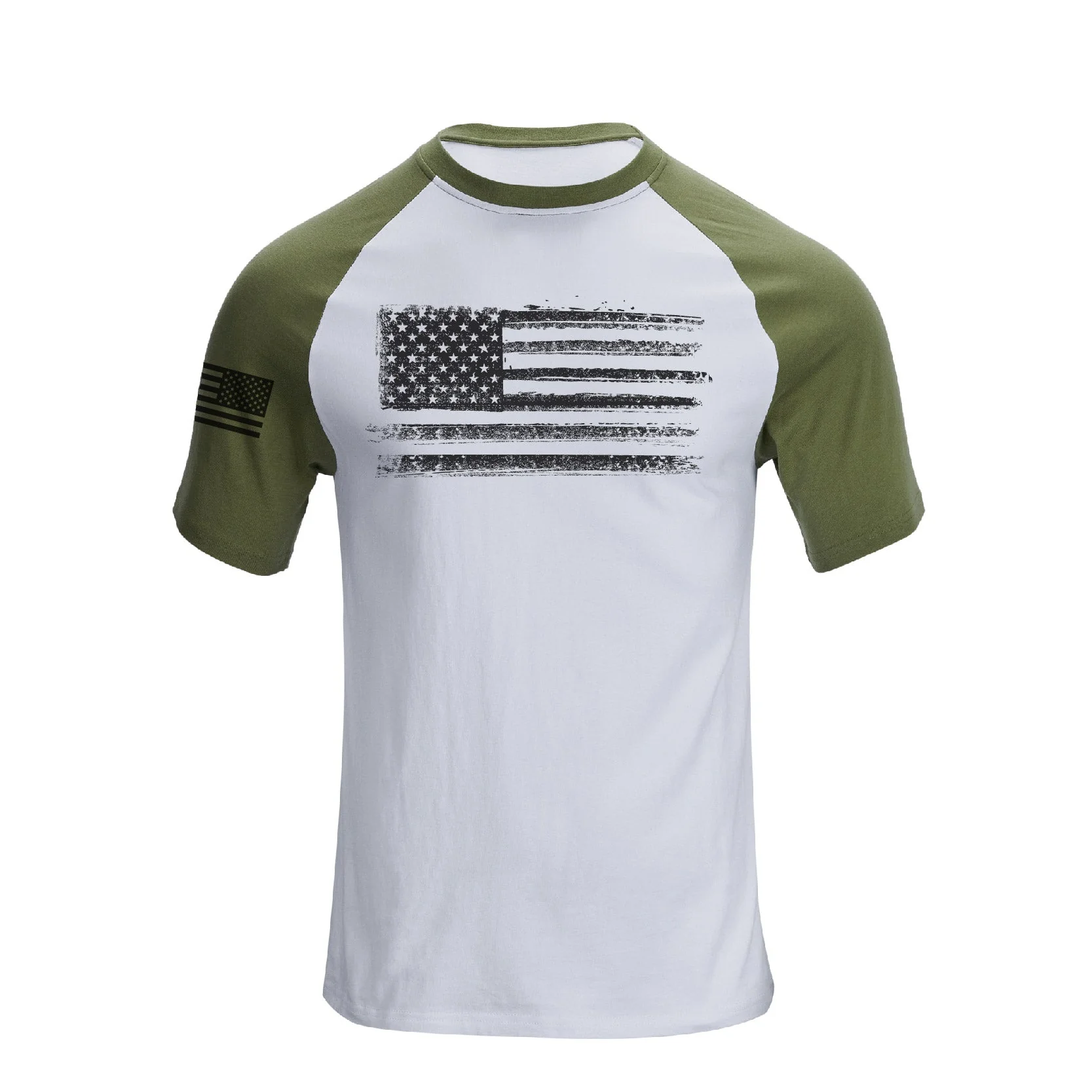 Men's Patriotic American Flag Raglan Sleeve Short-sleeve T-shirts - Image 5