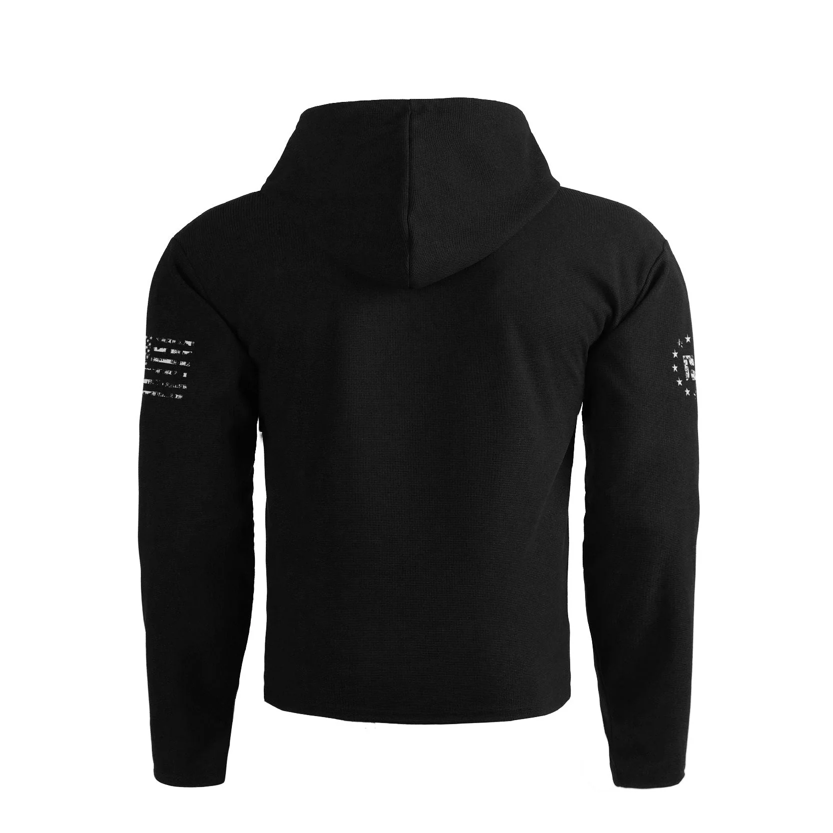 Men's Waffle American Flag Graphic Pocket Pullover Hoodies-Regular Fit Breathable - Image 5