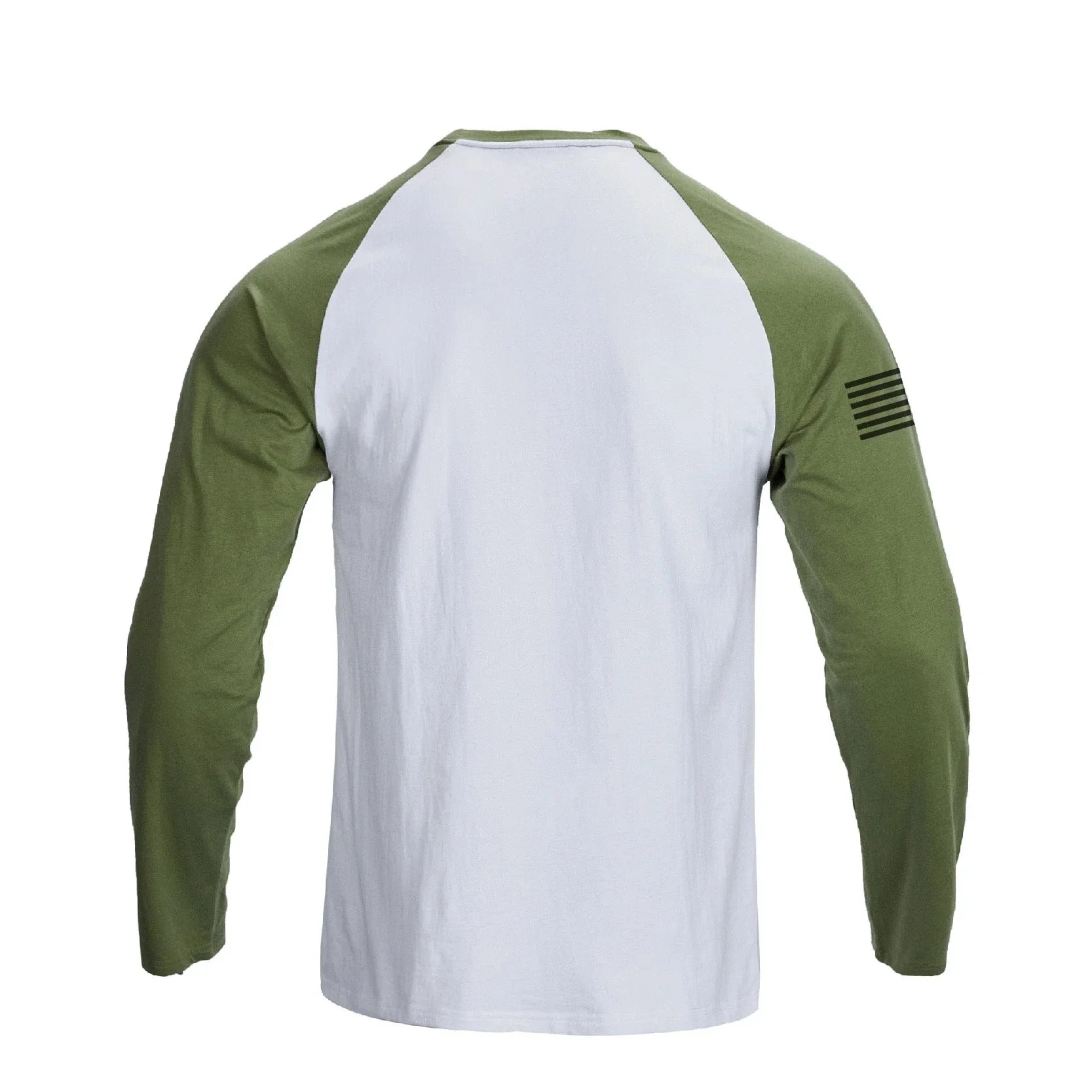 Men's 100% Cotton American Flag Graphic Raglan Sleeve Long Sleeve T-shirts - Image 2