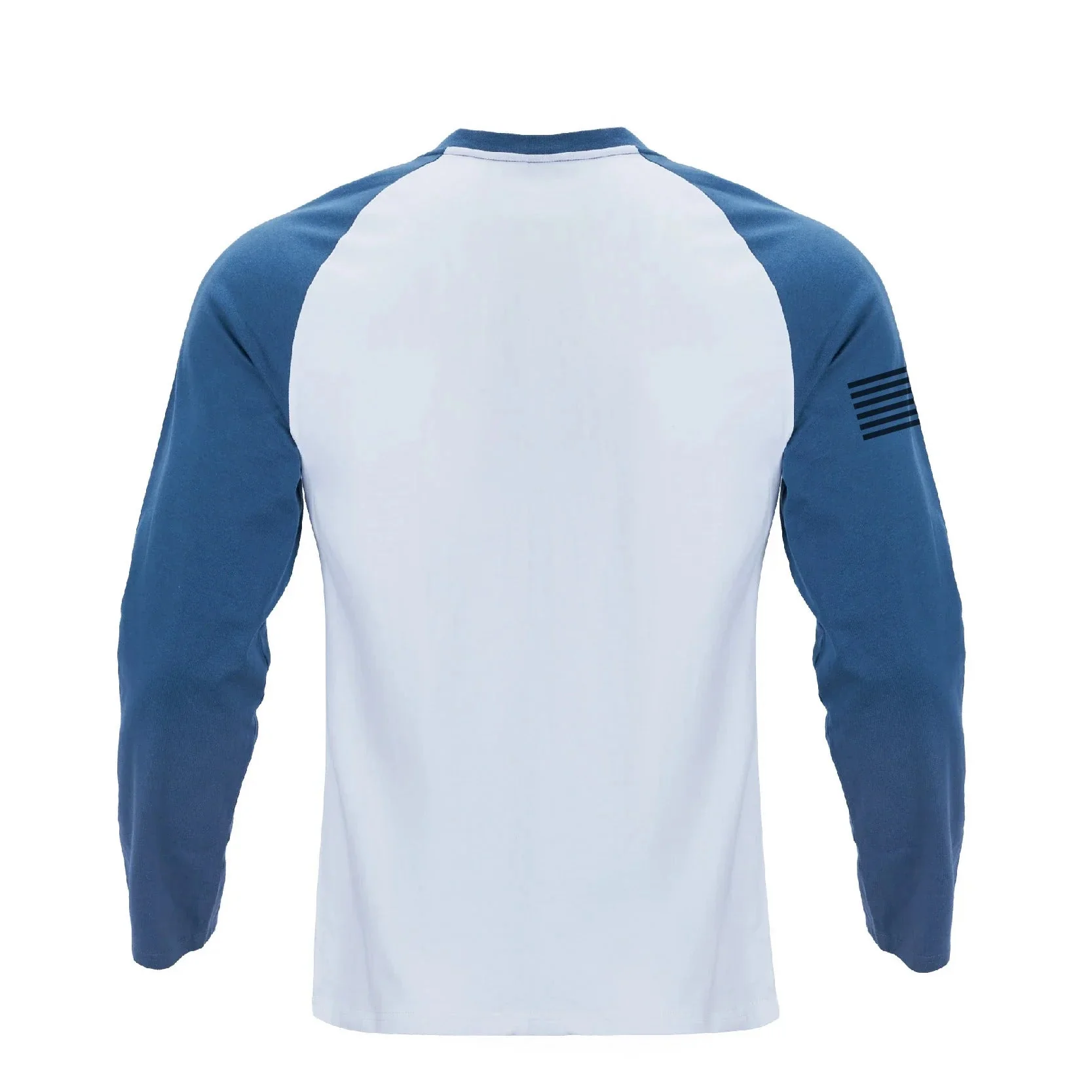 Men's 100% Cotton American Flag Graphic Raglan Sleeve Long Sleeve T-shirts - Image 6