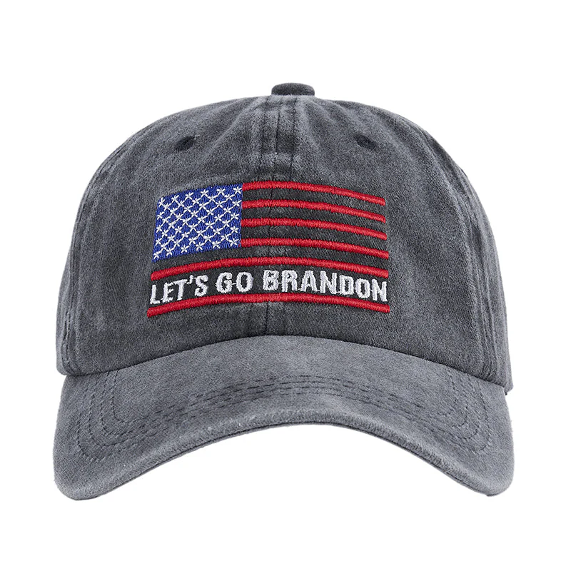 Men's LET'S GO BRANDON American Flag Embroidery Caps - Image 3