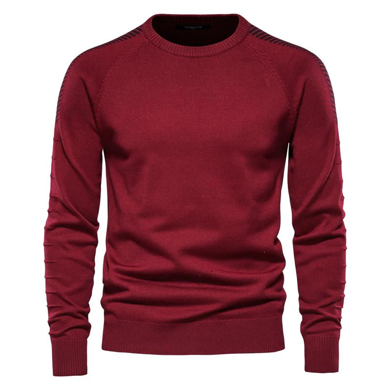 Spliced Drop Sleeve Sweater Men - Image 3