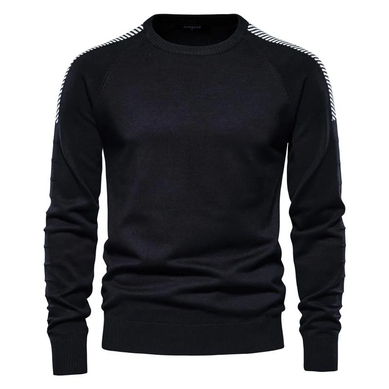Spliced Drop Sleeve Sweater Men - Image 4