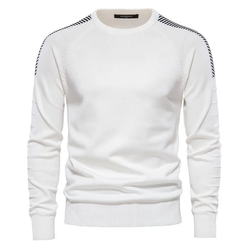 Spliced Drop Sleeve Sweater Men - Image 5