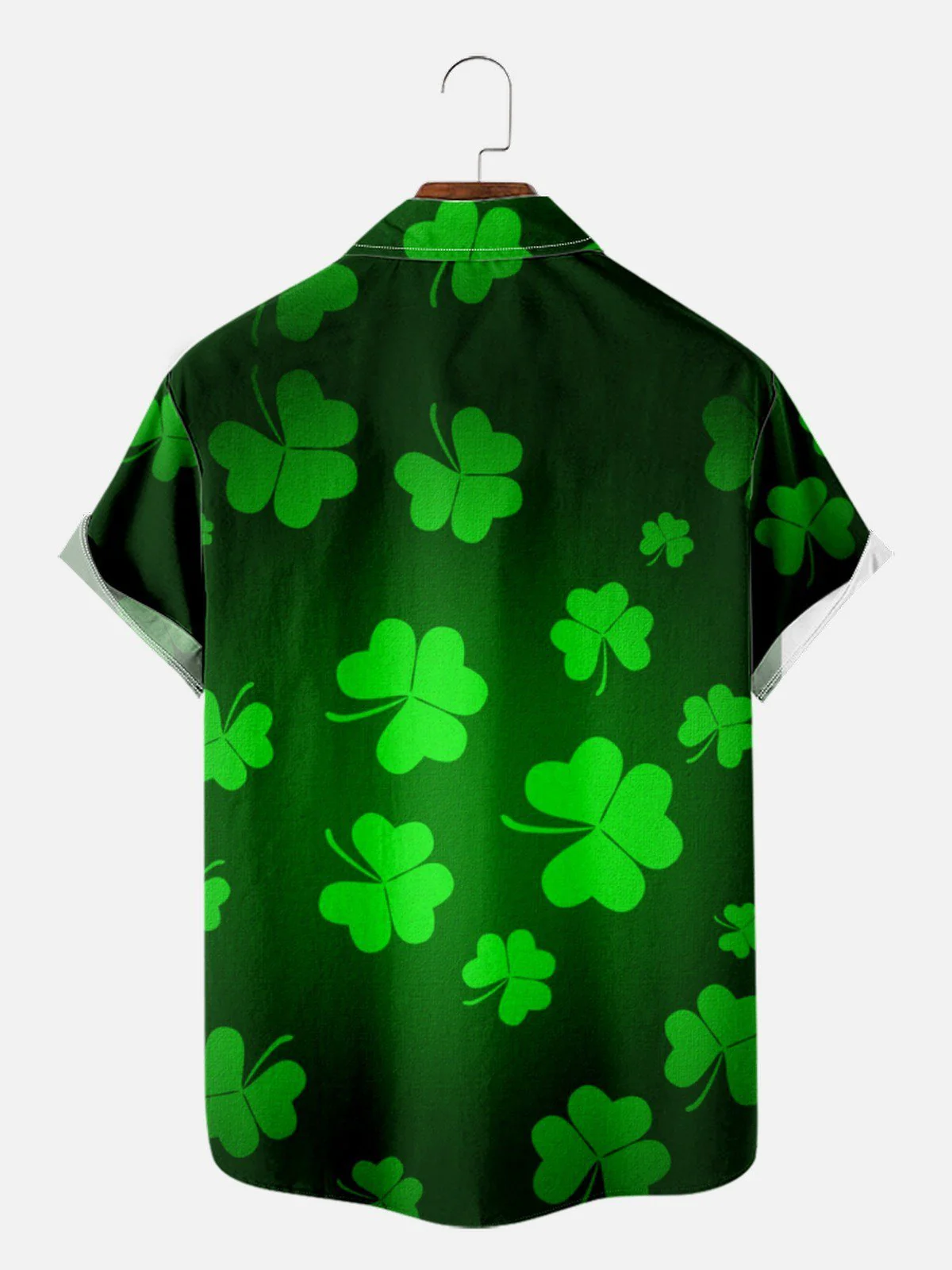 St. Patrick's Day Clover Print Men's Large Shirt - Image 2