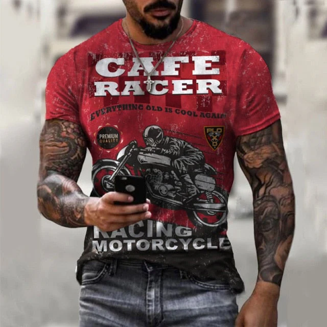 Summer 3D printing Wolf Men T-Shirt Trend Casual Short Sleeve Street Harajuku Style Oversized T-Shirt - Image 6