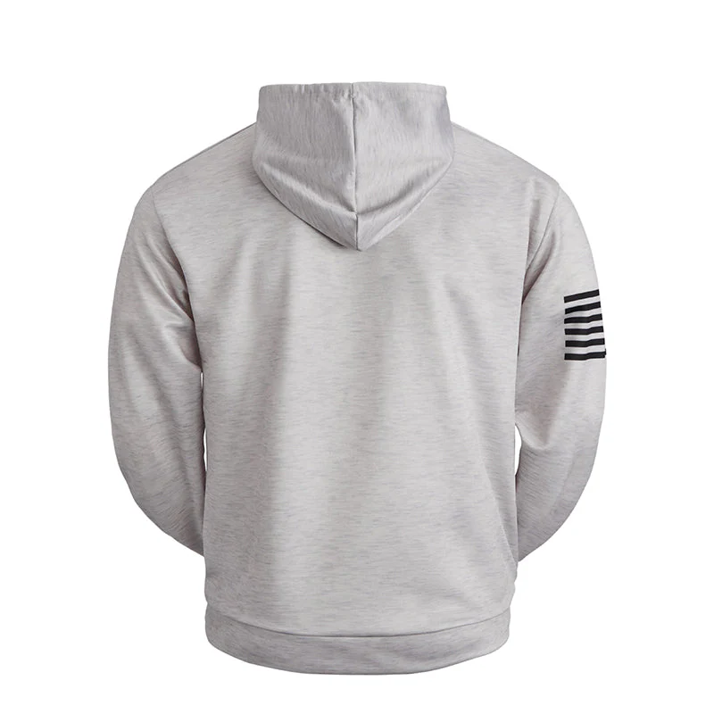 Men's American Flag Print Patriotic GraphicDistressed Hoodie - Image 2