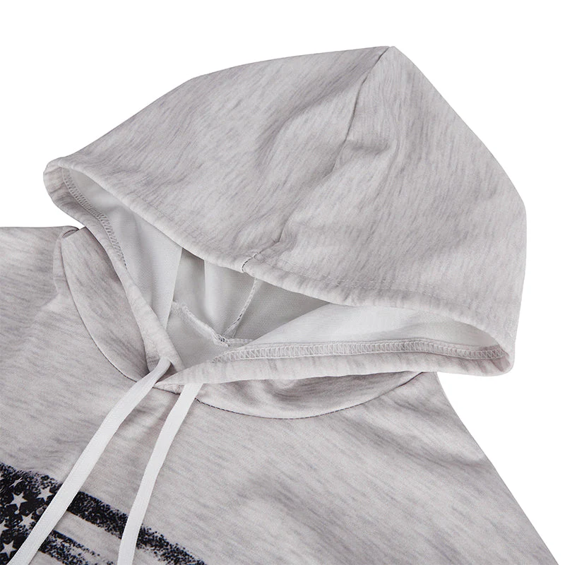 Men's American Flag Print Patriotic GraphicDistressed Hoodie - Image 4