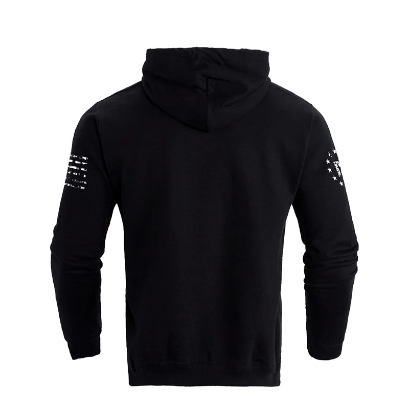 Men's 100% Cotton Regular Fit Retro American Flag Graphic Hoodie - Image 4