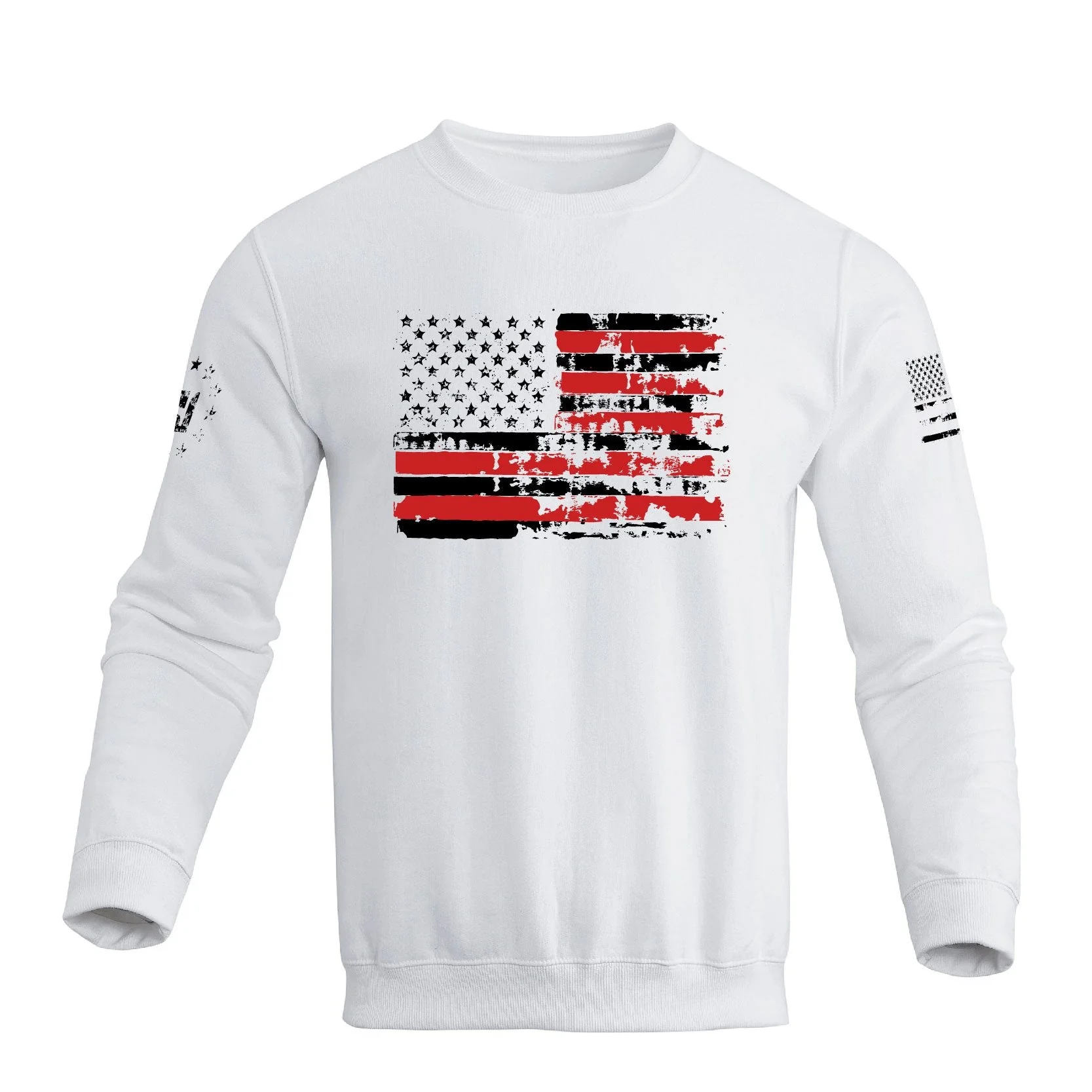 Men's 100% Cotton Patriotic American Flag Graphic Sweatshirts - Image 3
