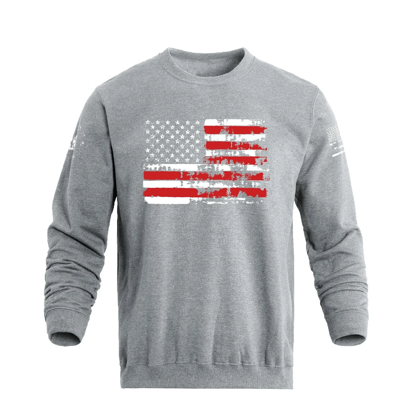 Men's 100% Cotton Patriotic American Flag Graphic Sweatshirts - Image 5