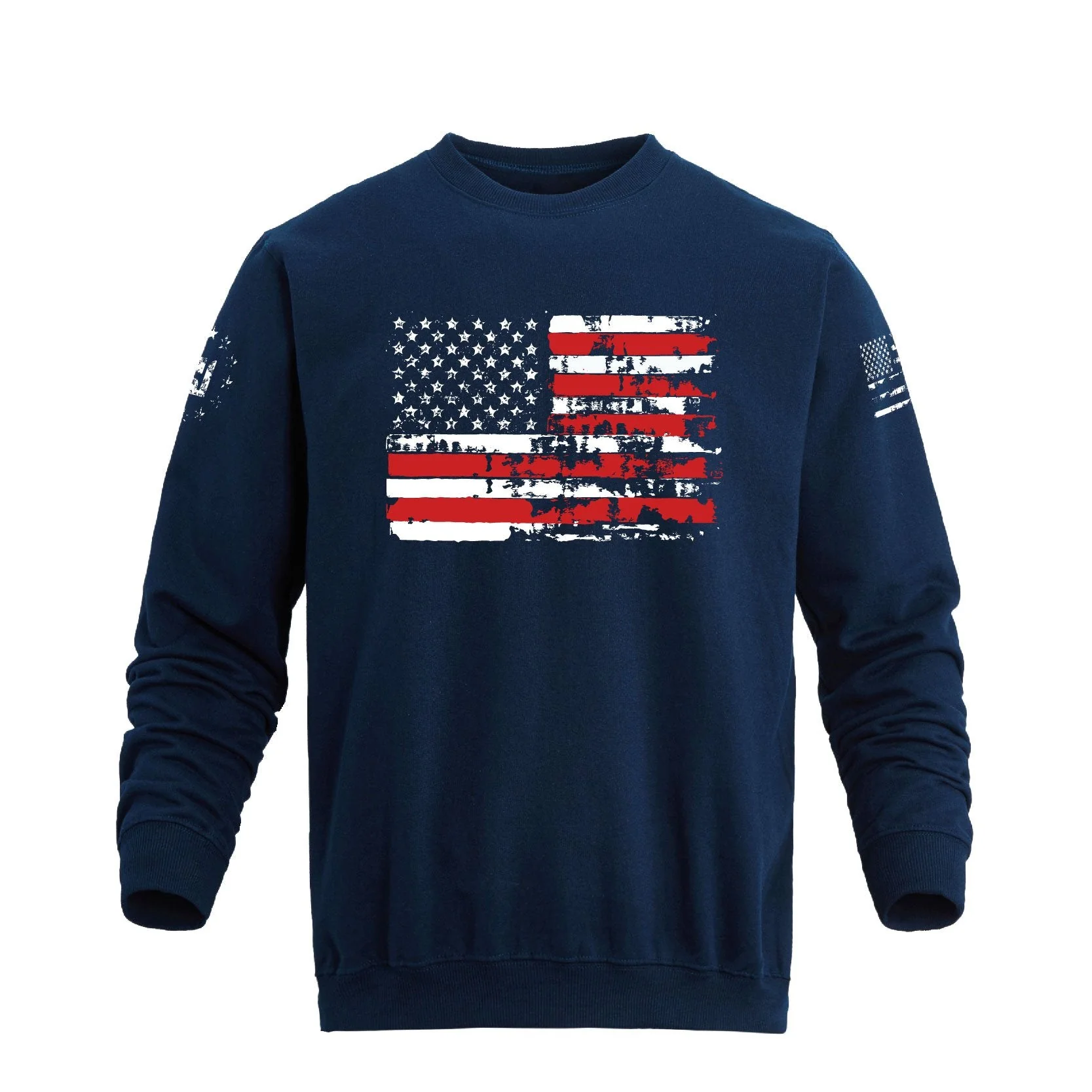 Men's 100% Cotton Patriotic American Flag Graphic Sweatshirts - Image 8