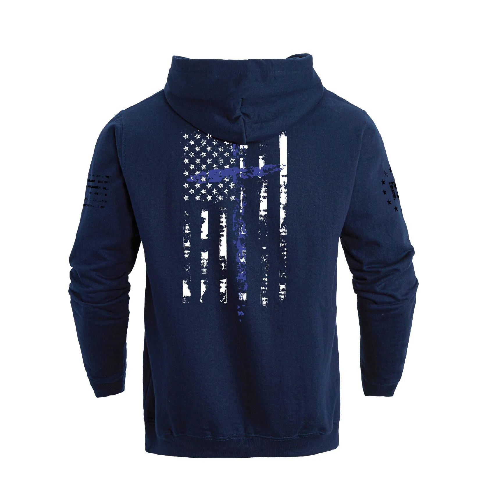 Men's 100% Cotton Patriotic American Flag with Cross  Graphic Hoodies - Image 8