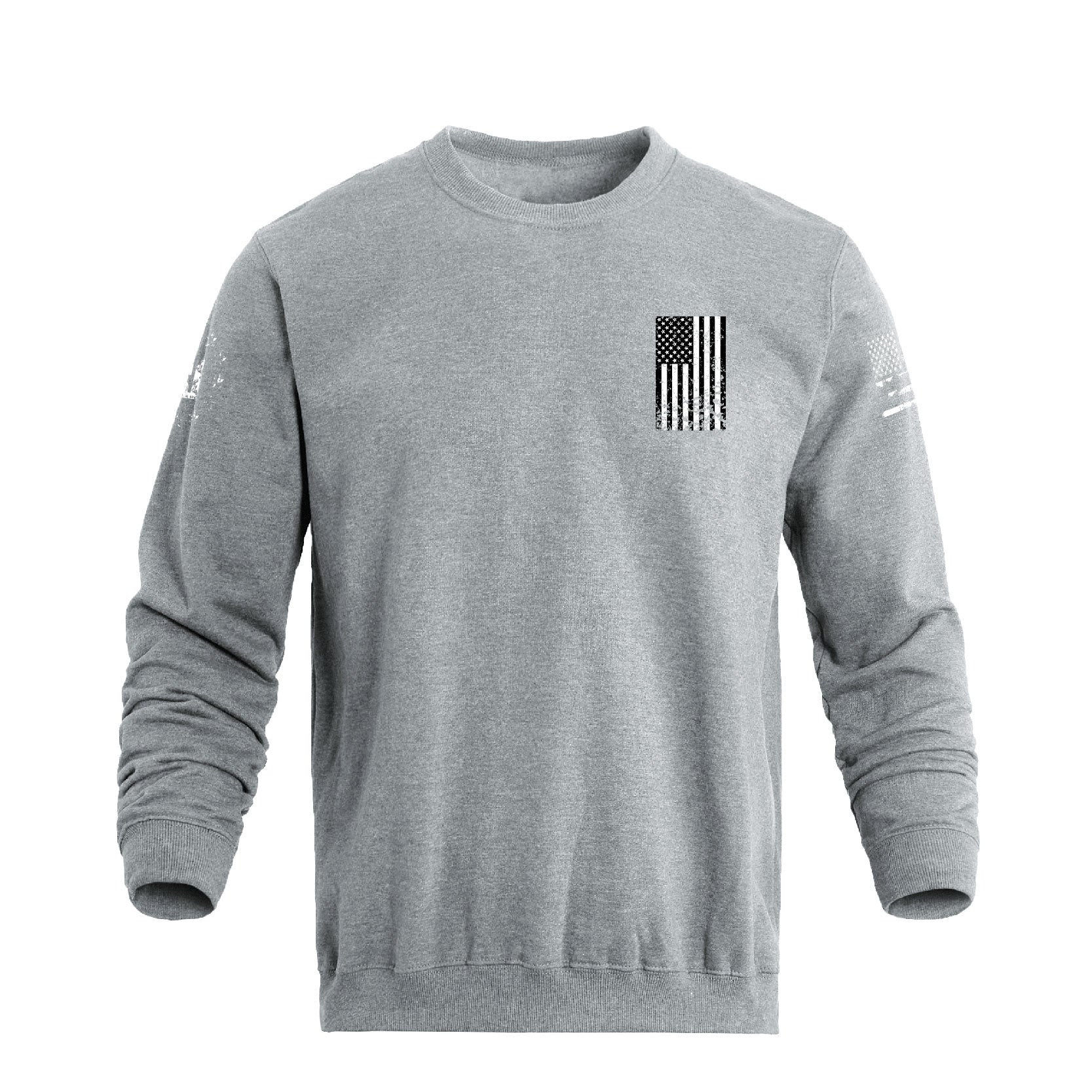 Men's 100% Cotton Patriotic American Flag  Cross Graphic Midweight Sweatshirts - Image 7