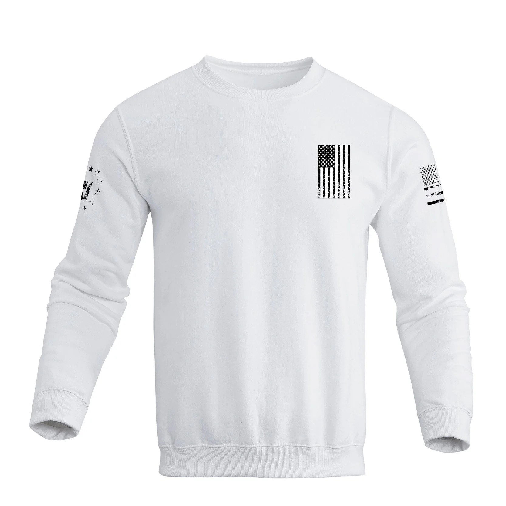 Men's 100% Cotton Patriotic American Flag  Cross Graphic Midweight Sweatshirts - Image 9