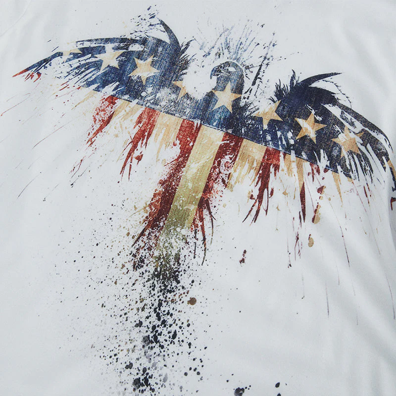 Men's Patriotic American Flag Graphic Long Sleeve T-shirts - Image 39
