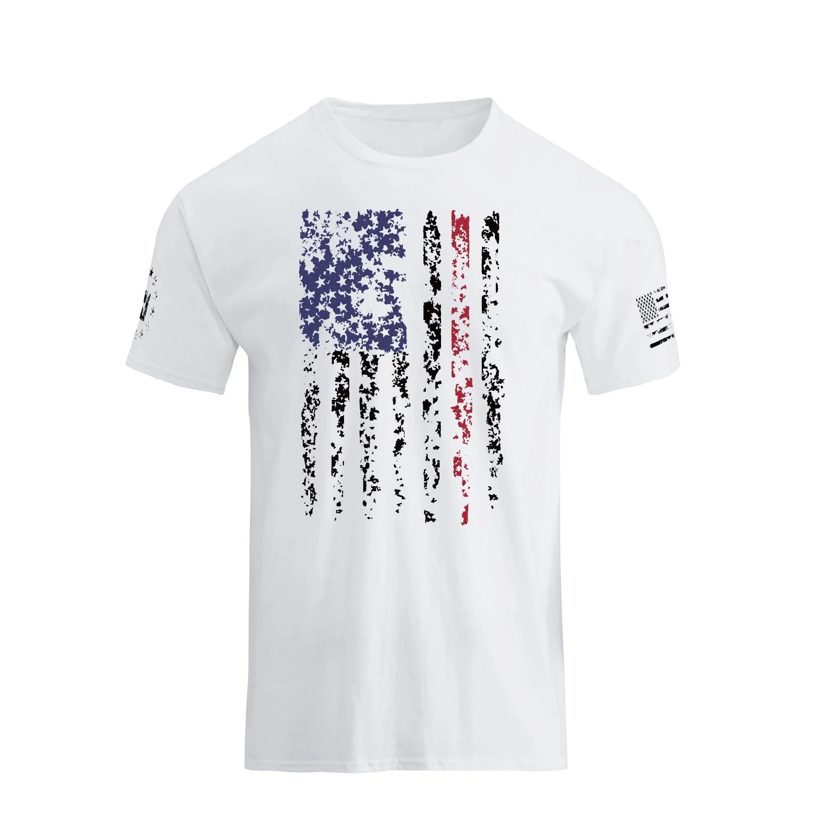 Men's 100% Cotton Patriotic American Flag Graphic Short-sleeve T-shirt - Image 3