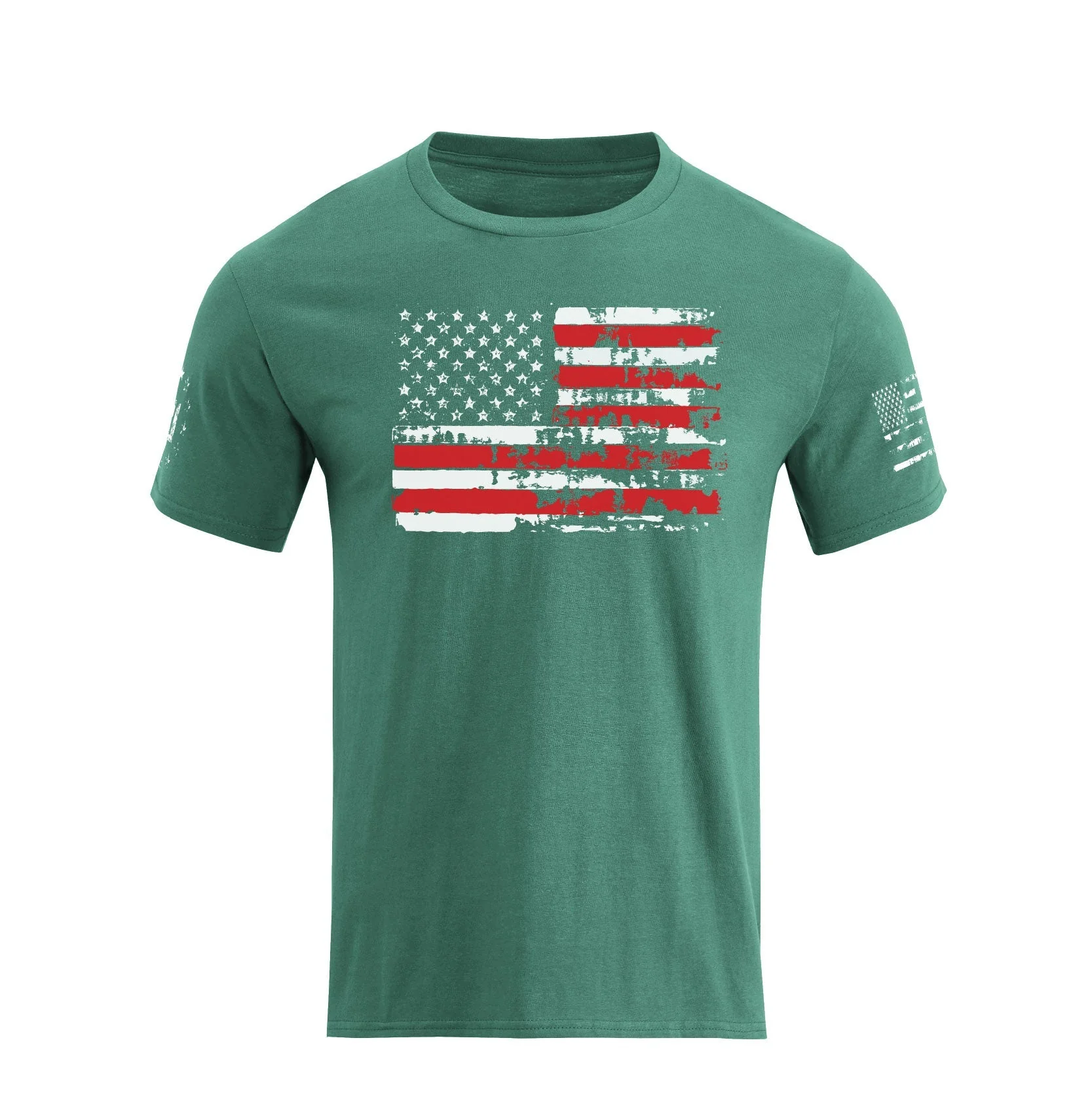 Men's 100% Cotton Patriotic American Flag Graphic Short-sleeve T-shirt - Image 17