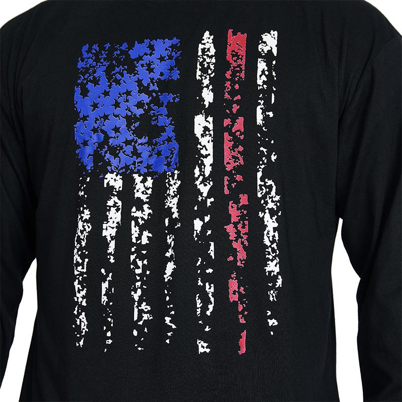 Men's American Flag Shield Graphic Long Sleeve  T-Shirt - Image 16