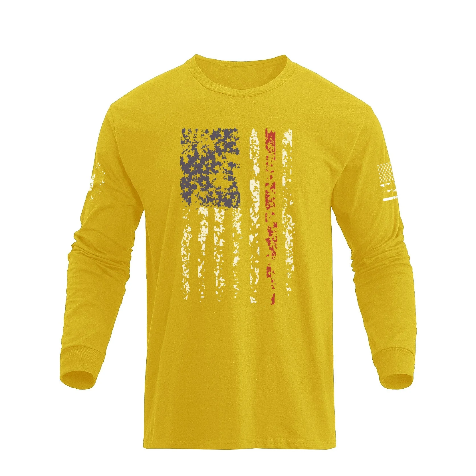 Men's American Flag Shield Graphic Long Sleeve  T-Shirt - Image 18