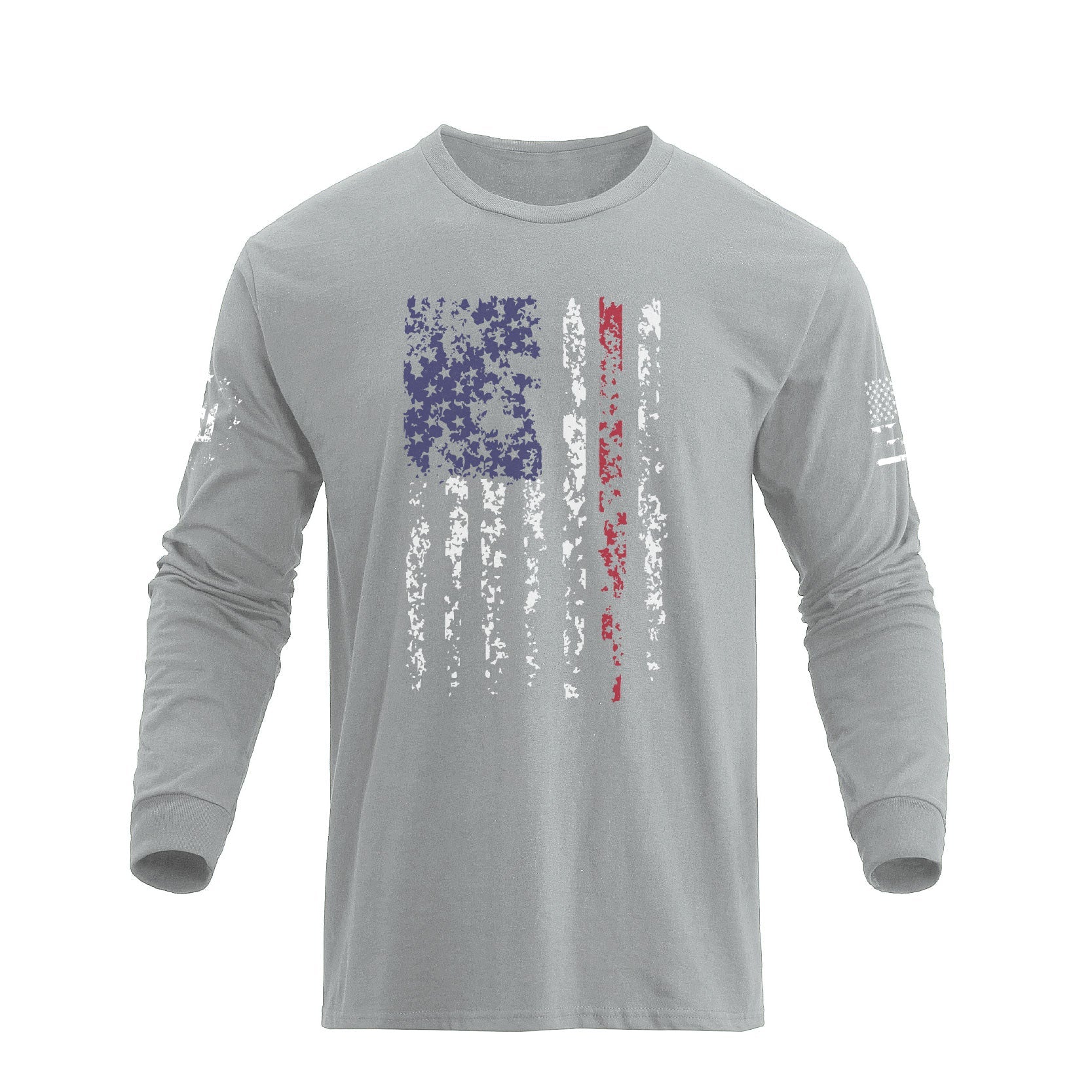 Men's American Flag Shield Graphic Long Sleeve  T-Shirt - Image 20