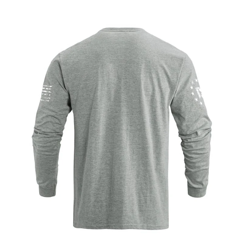 Men's American Flag Shield Graphic Long Sleeve  T-Shirt - Image 25