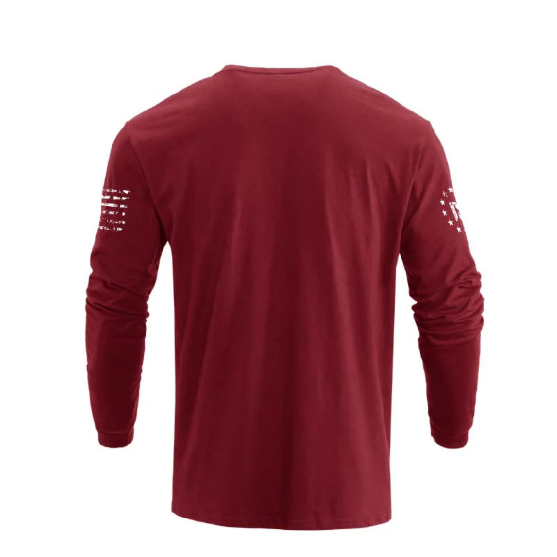 Men's American Flag Shield Graphic Long Sleeve  T-Shirt - Image 26