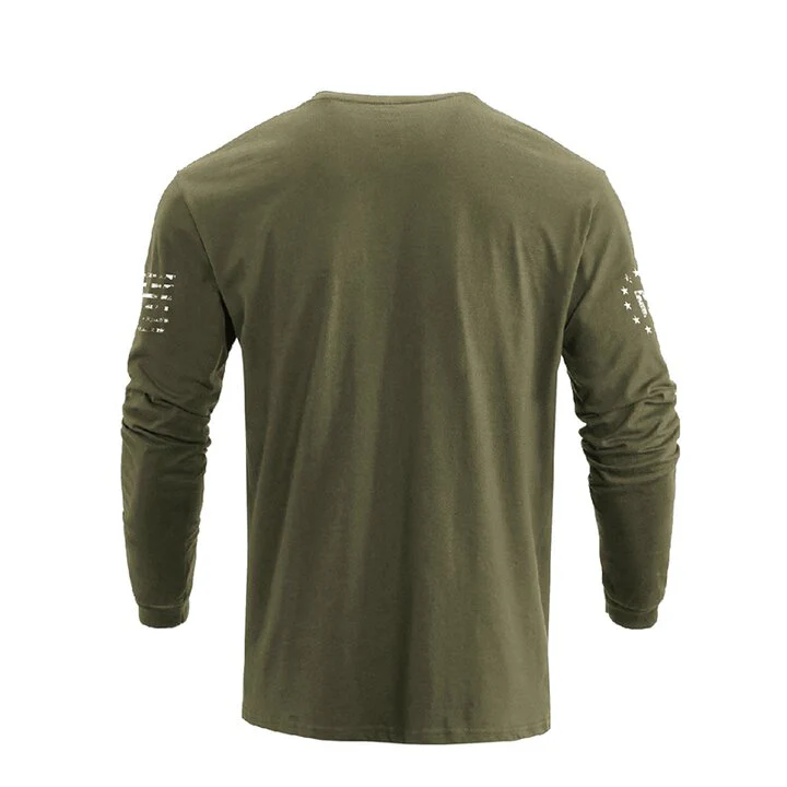 Men's American Flag Graphic Long Sleeve T-Shirt - Image 4
