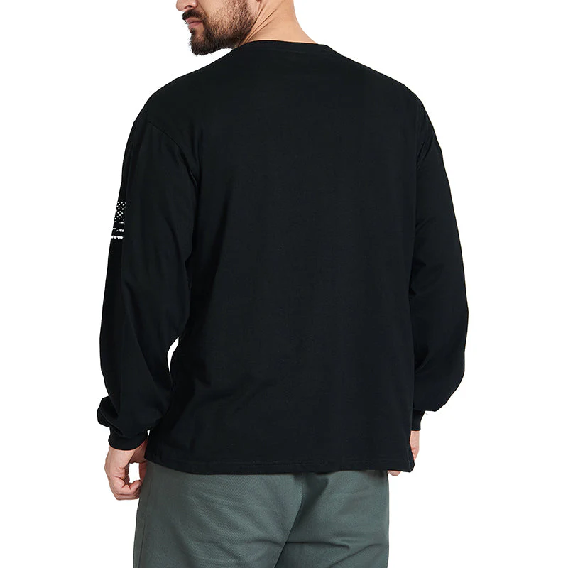 Men's American Flag Graphic Long Sleeve T-Shirt - Image 8