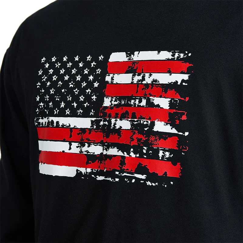 Men's American Flag Graphic Long Sleeve T-Shirt - Image 9