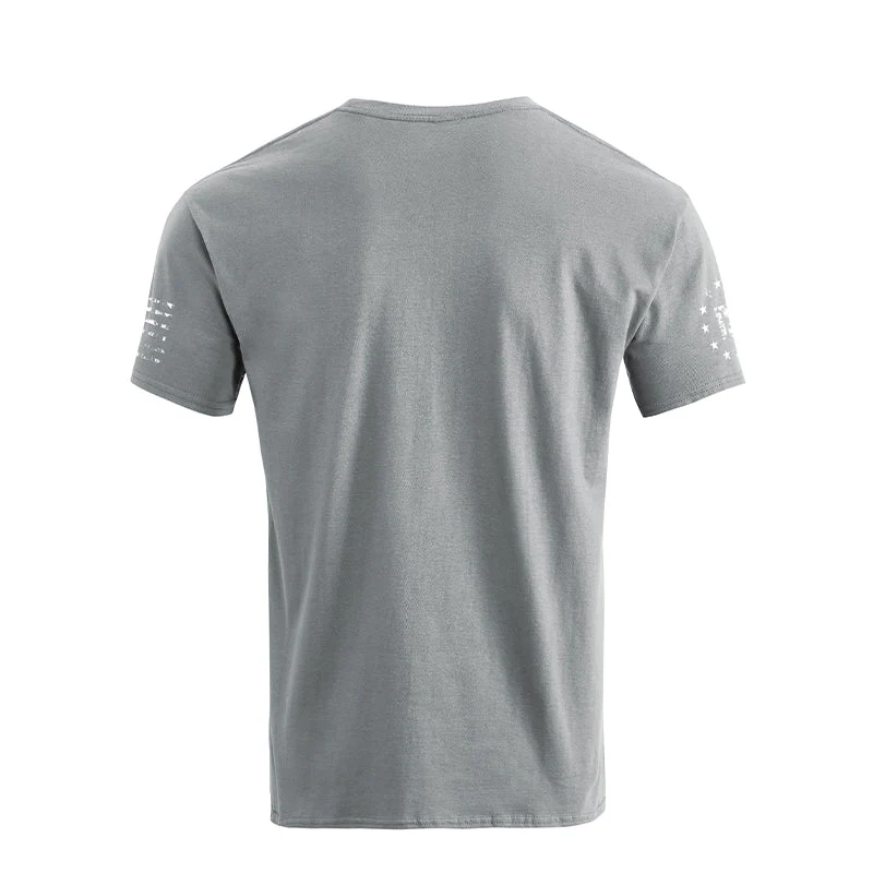 Men's Spartan Helmet American Flag Overlay Graphic Short Sleeve T-Shirt - Image 12