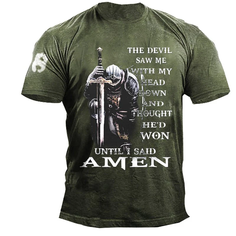 The Devil Saw Me With My Head Down And Thought He'd Won Men's T-shirt - Image 6