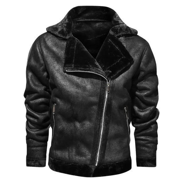 The "Direwolf" Faux Fur Winter Jacket - Black - Image 2