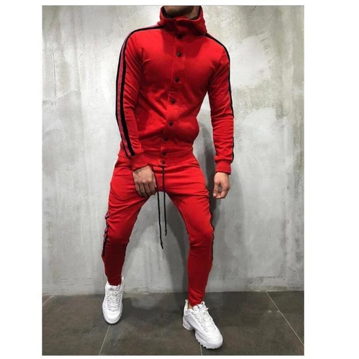 Tracksuit-Men's Casual Sportswear Hoodie & Pants Tracksuits - Image 9