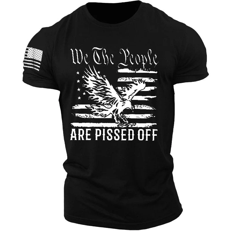 We The People Are Pissed Off Men's Cotton Shirt - Image 6