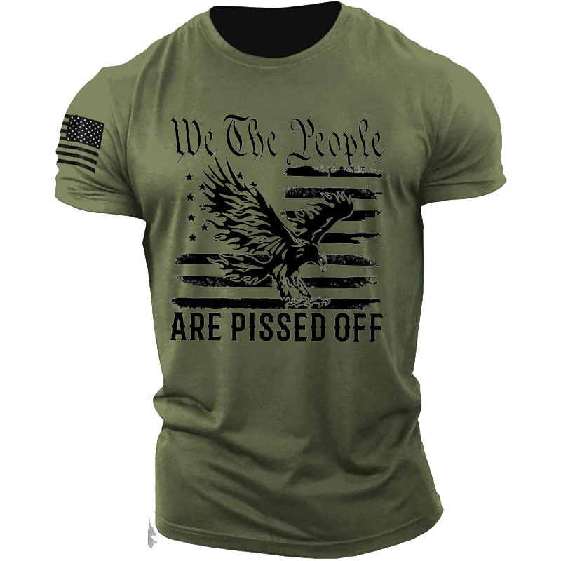 We The People Are Pissed Off Men's Cotton Shirt - Image 7
