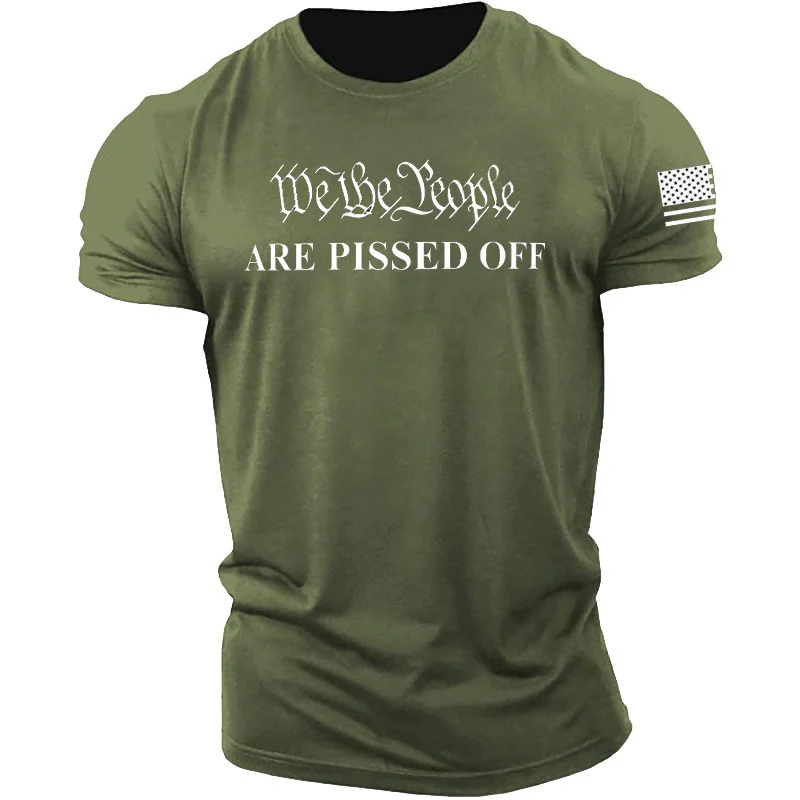 We The People Are Pissed Off Men's Cotton Shirt - Image 5