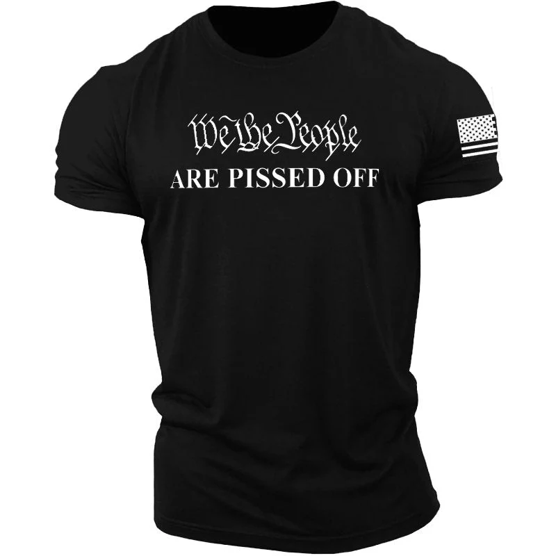 We The People Are Pissed Off Men's Cotton Shirt - Image 7