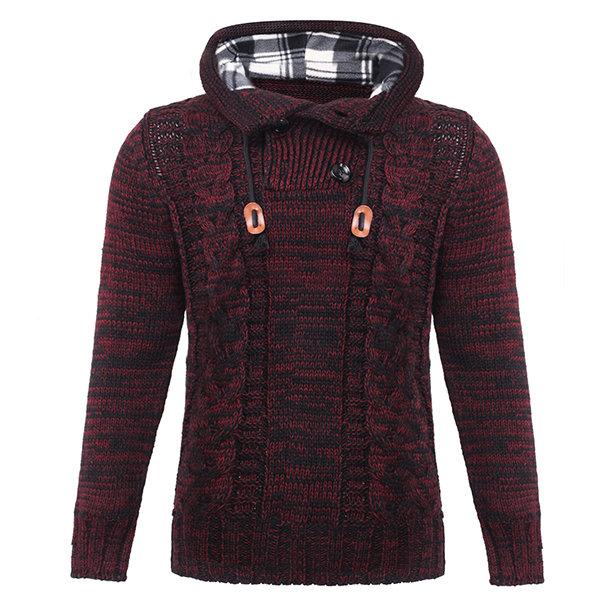 Men's Thick Casual Hooded Winter Sweater - Image 2