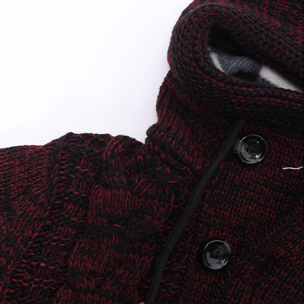 Men's Thick Casual Hooded Winter Sweater - Image 5