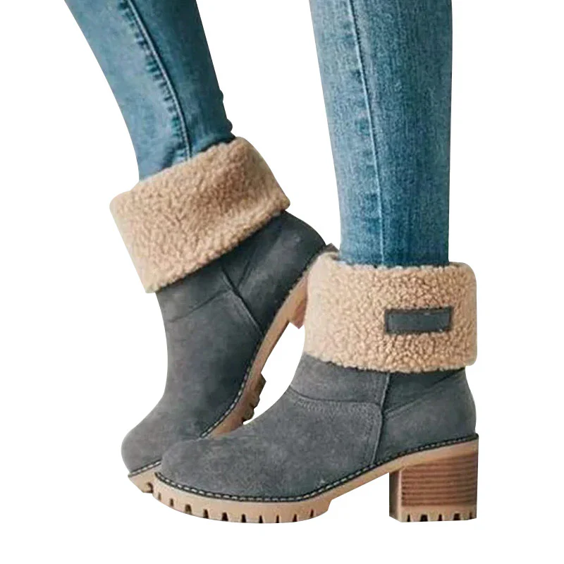 Zekear Seniors' Chunky Heel Winter Boots - Image 4